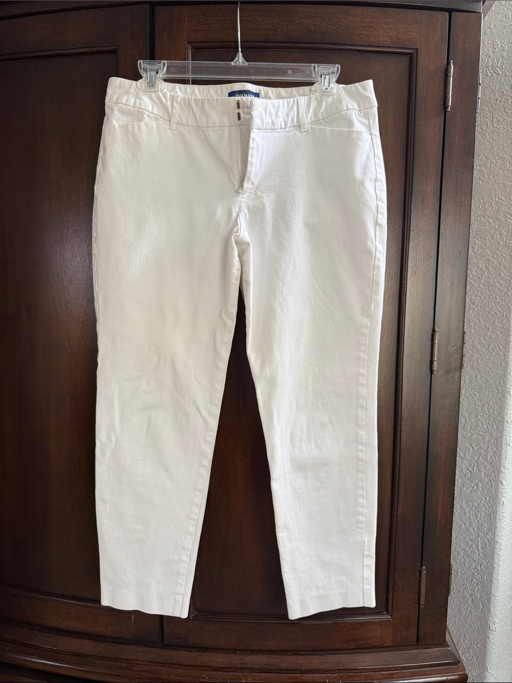 White Straight-Leg Pants